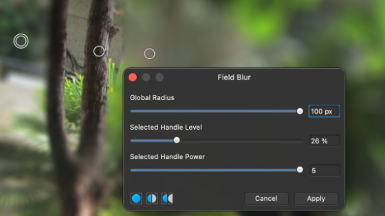 field blur panel