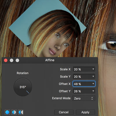 affine filter and affinity photo xero