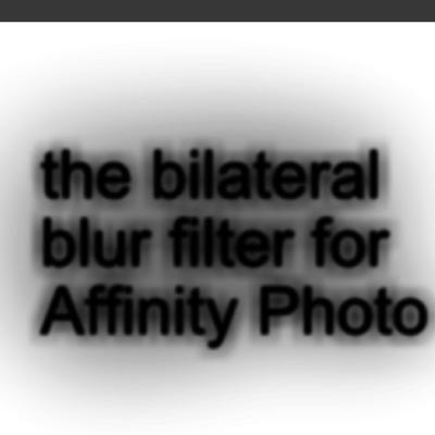 bilateral blur filter and type / text