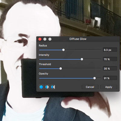 diffuse glowe filter affinity photo tutorial