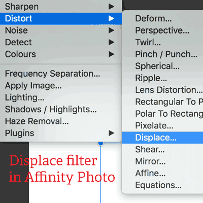 displace filter in Affinity Photo