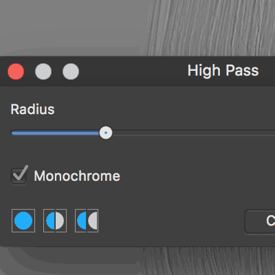 affinity photo high pass panel
