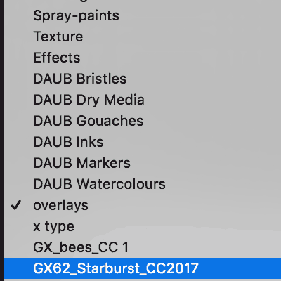 imported ABR files from Photoshop