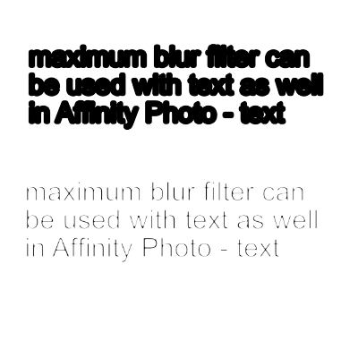 maximum filter with text on layer and background