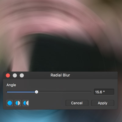 radial blur affinity photo filter tutorial