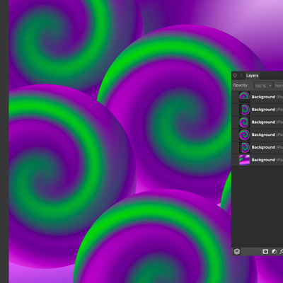twirl filter and multiple layers in affinity photo