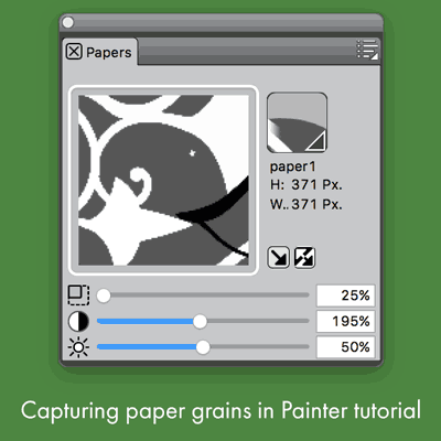 capturing paper grains in Painter tutorial