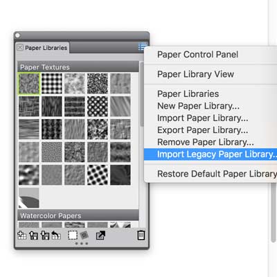 import paper legacy pap files grains load painter
