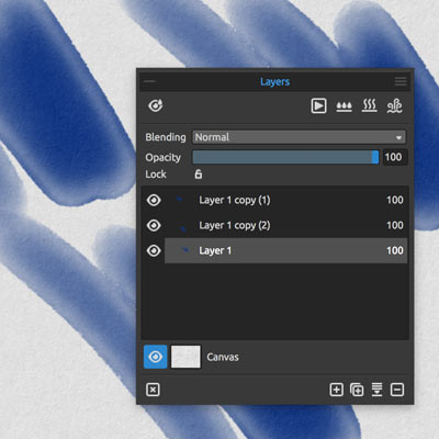 layers in rebelle and duplicating