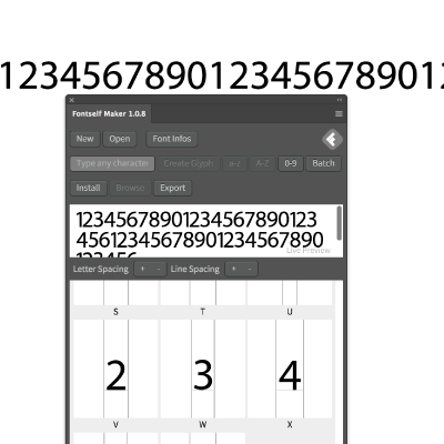 fontself extension glyphs