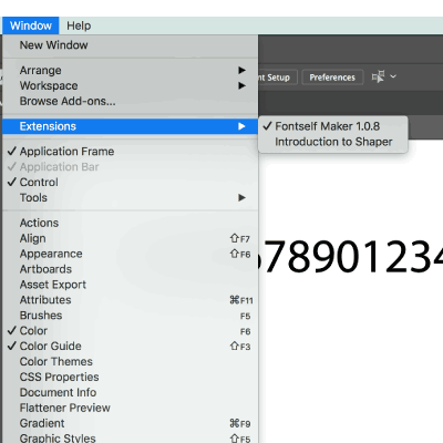 fontself extension command