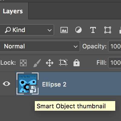 layers and smart object panel with custom shapes