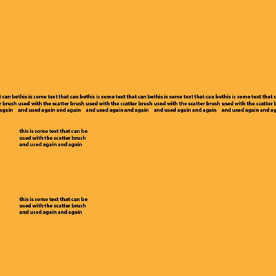 text brushes scatter in Adobe Illustrator