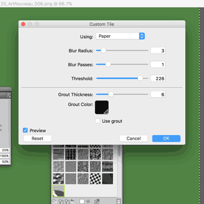 painter paper textures custom tile filter