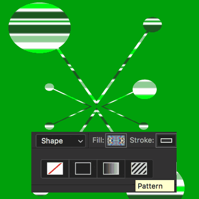 patterns and fill color custom shape