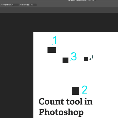 count tool in Photoshop