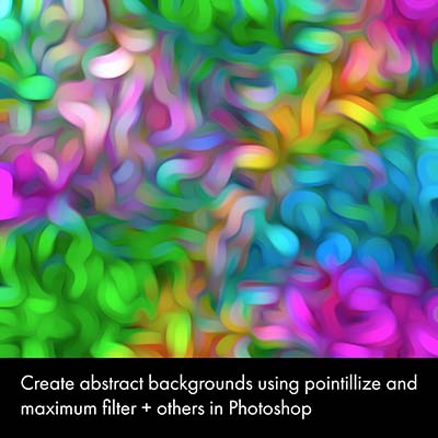 swirly smeared background photoshop line edge effect using pointillize and maximum filter