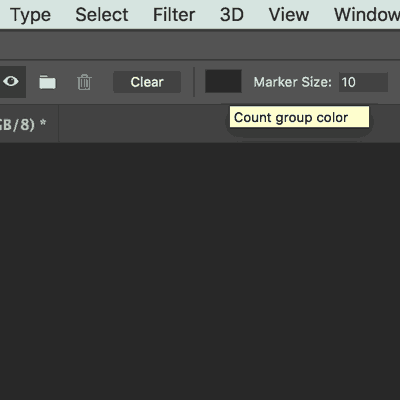 count tool color photoshop