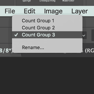 count groups for Adobe Photoshop