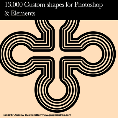 custom shapes for Adobe Photoshop and elements