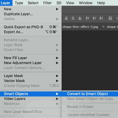 smart objects and custom shapes and convert