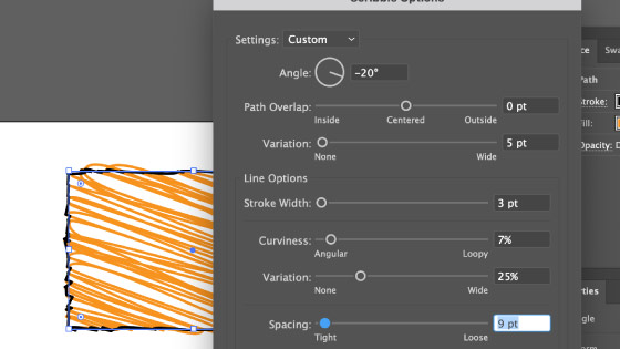 scribble effect