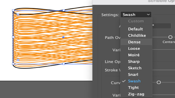 scribble effect