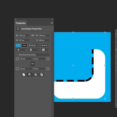 live shapes multiple and combined dashes