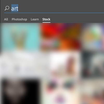 stock photos search photoshop command