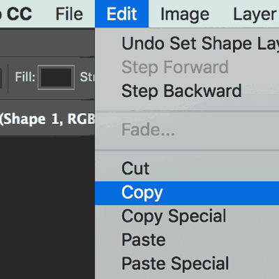 copy and export shapes as vectors