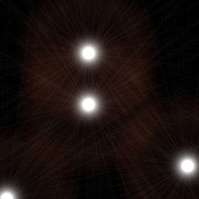 multiple spots in the night sky