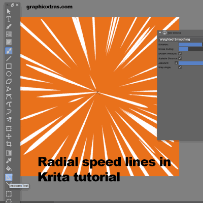 radial speed lines krita