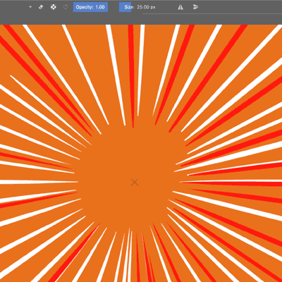 radial speed lines distance from center point